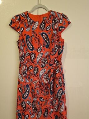 Vince Camuto Pink Paisley Midi Dress